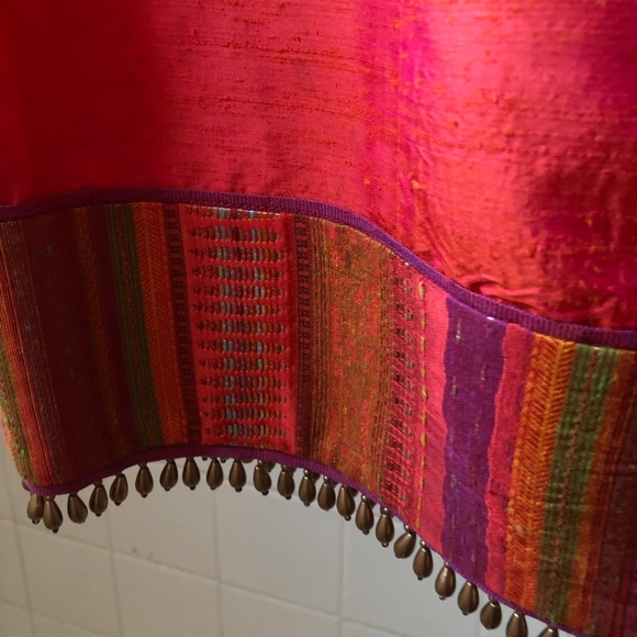 Vintage Raw Silk Blend Geometrie Dresses - Picture 6 of 10